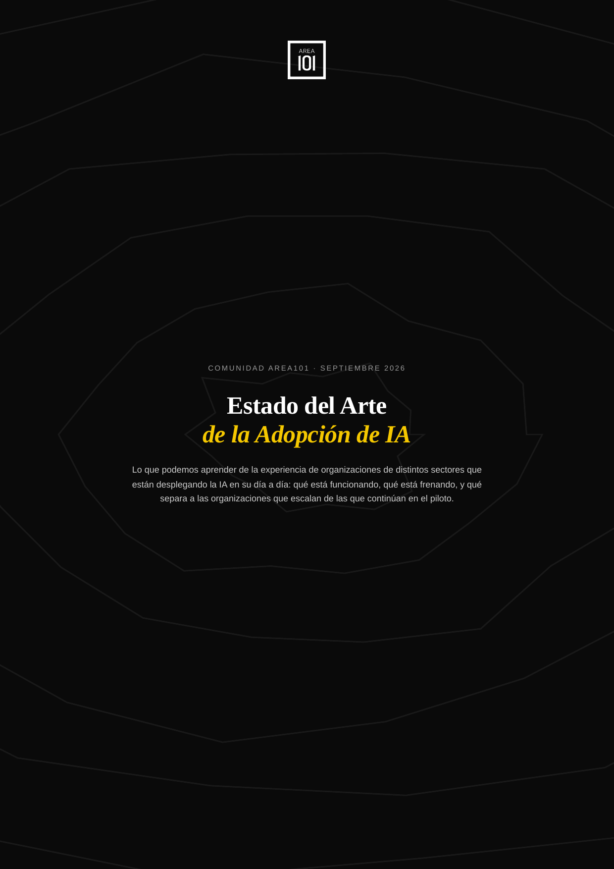 Portada del informe Estado del Arte de la Adopción de IA